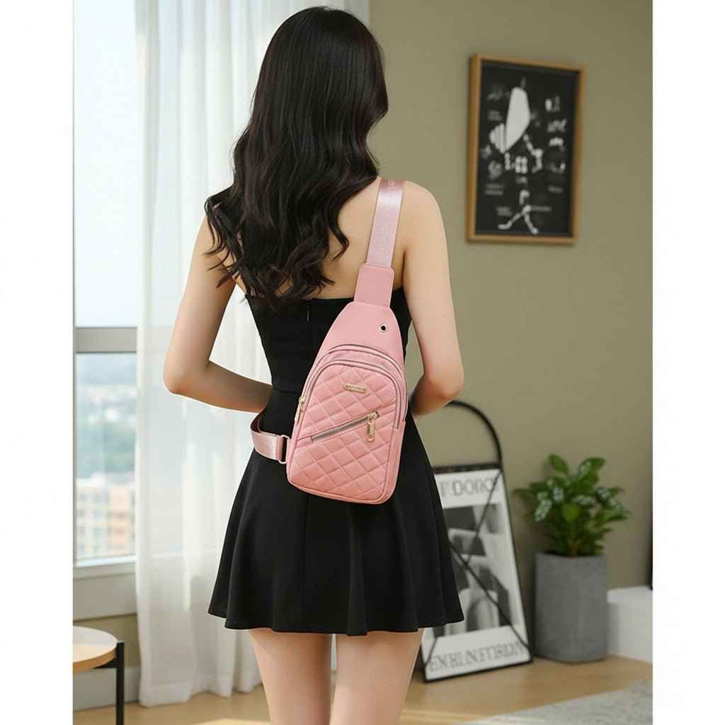 Women's Shoulder Sling Bag – Nylon Adjustable Strap Crossbody Purse