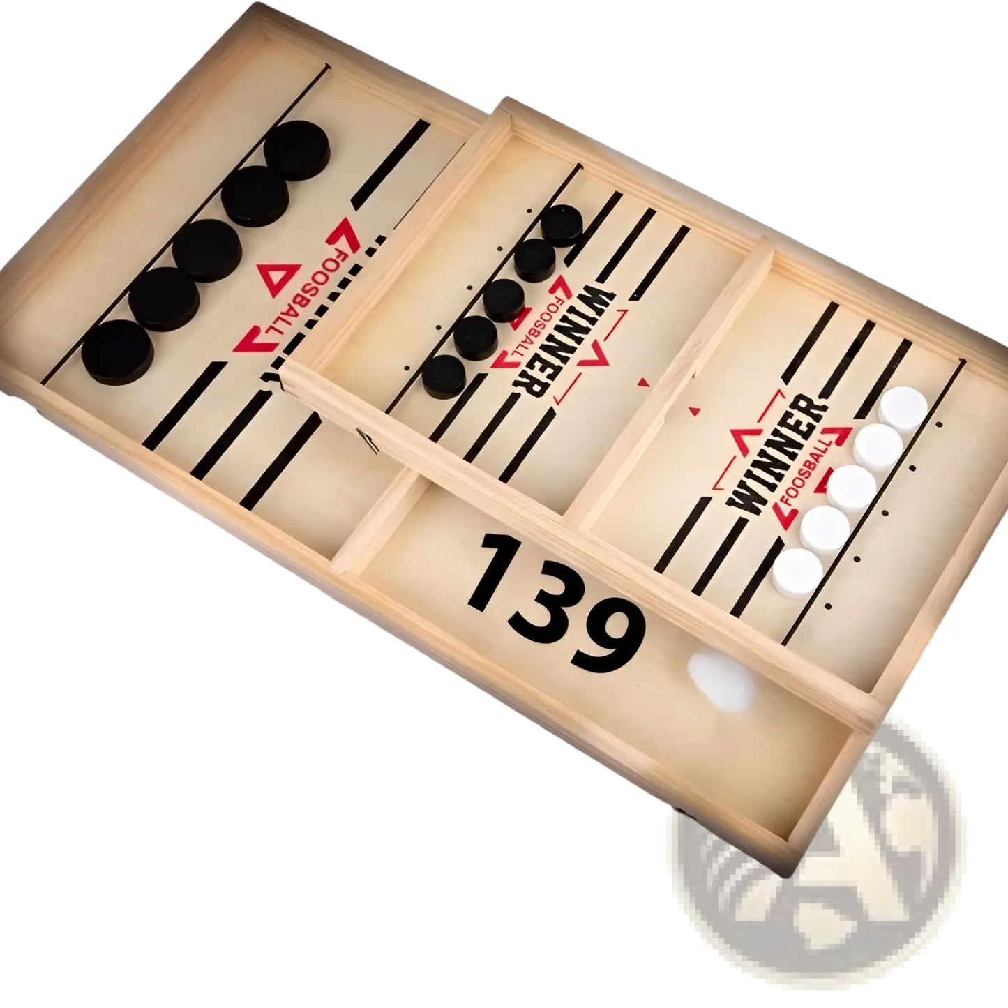 Wooden Fast Sling Puck Game | Desktop Ice Hockey Board | Small or Large | Kids & Adults