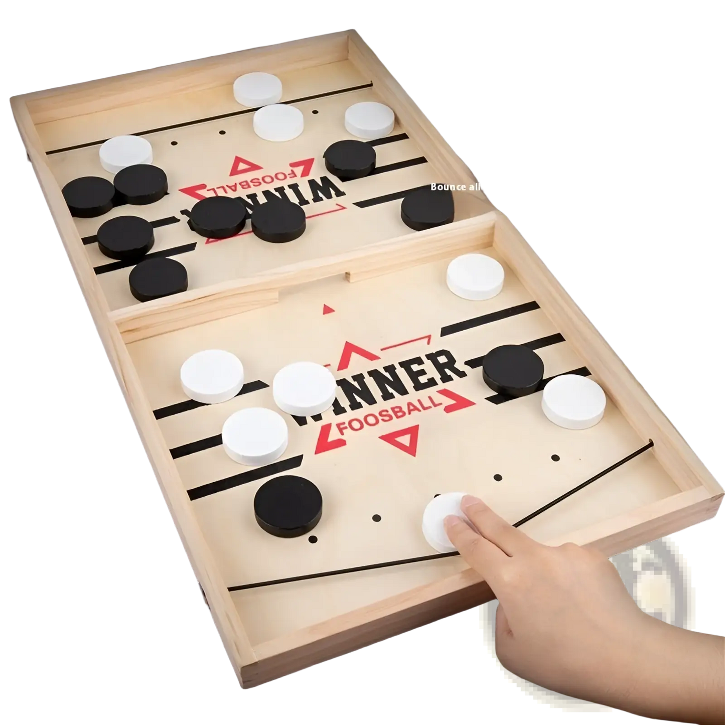 Wooden Fast Sling Puck Game | Desktop Ice Hockey Board | Small or Large | Kids & Adults