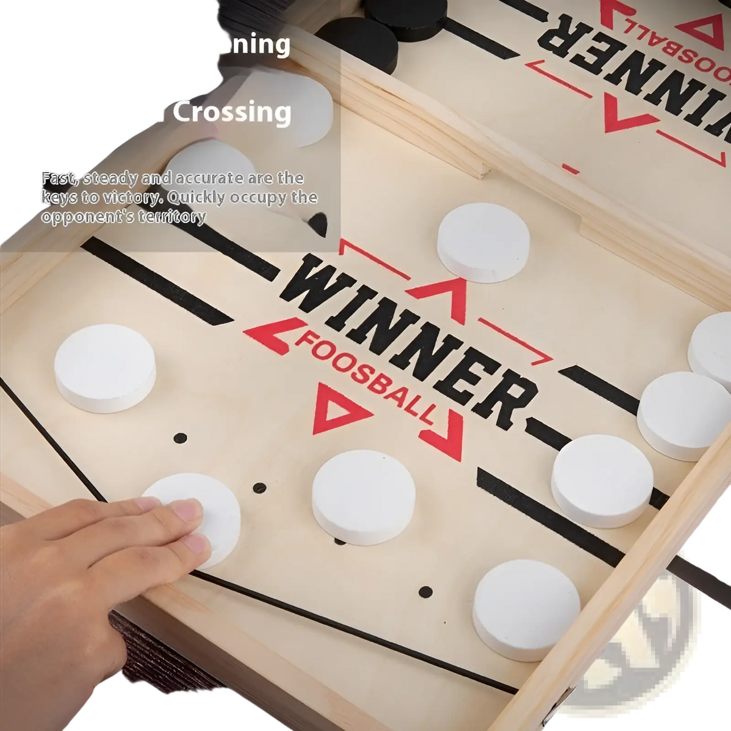 Wooden Fast Sling Puck Game | Desktop Ice Hockey Board | Small or Large | Kids & Adults