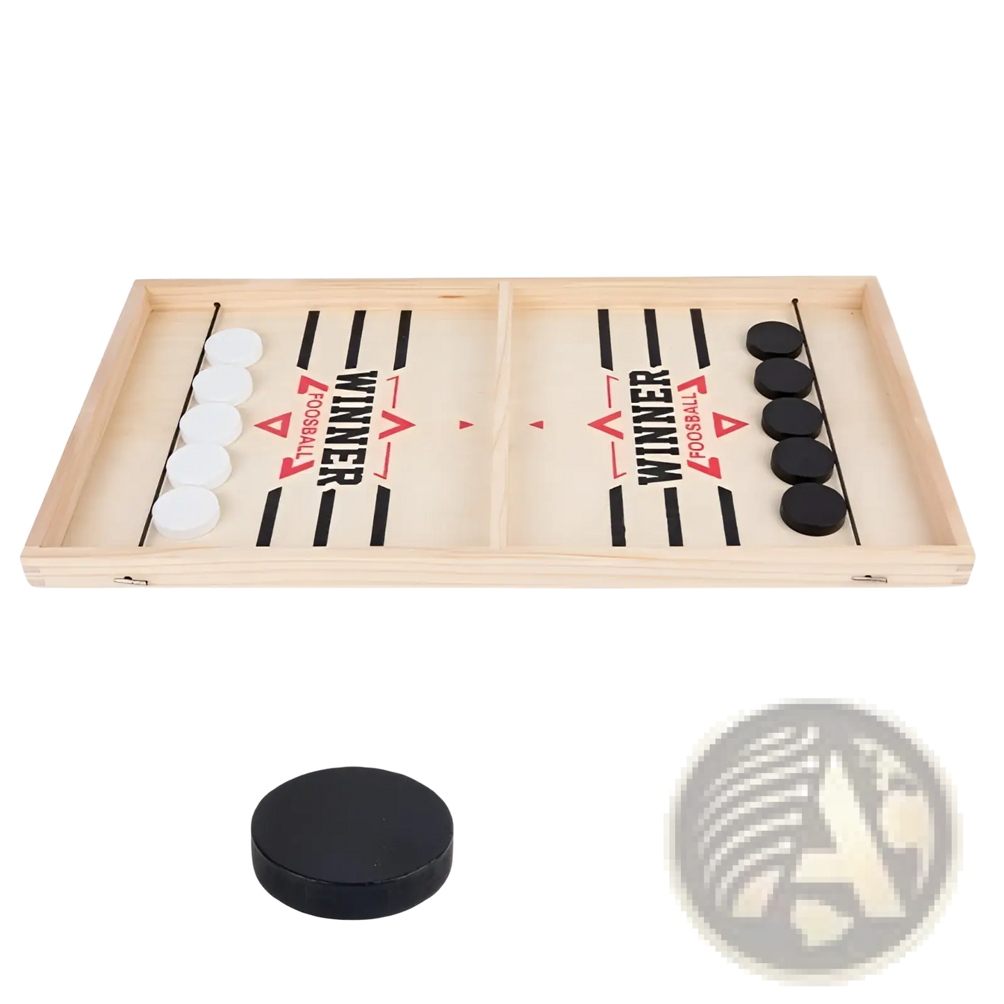 Wooden Fast Sling Puck Game | Desktop Ice Hockey Board | Small or Large | Kids & Adults