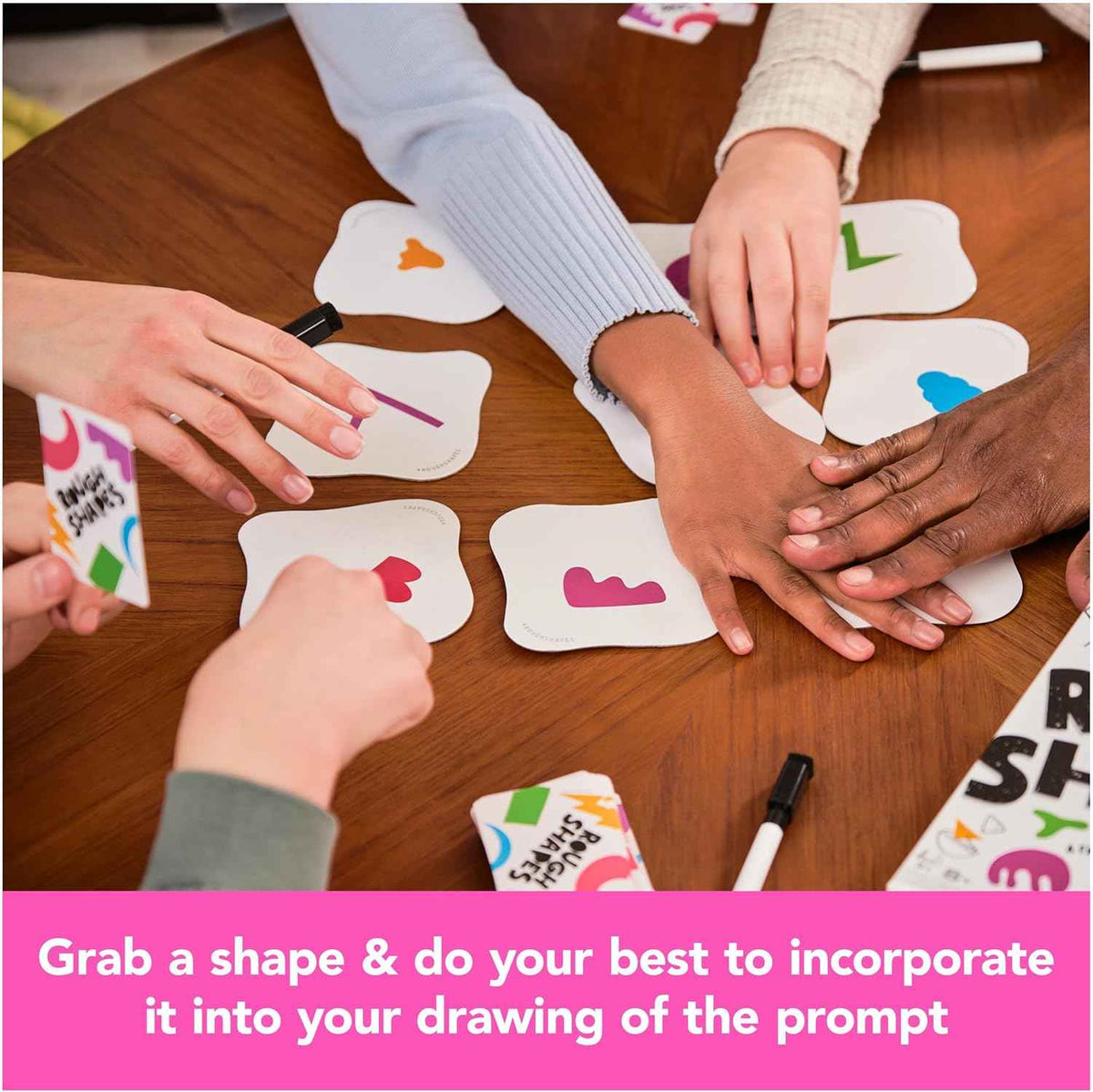Rough Shapes - Quick Draw Party Game for Ages 8+