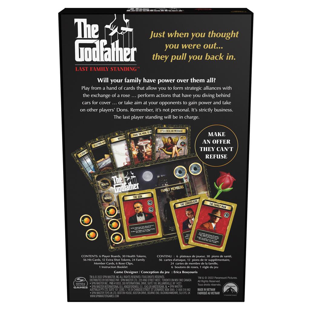 The Godfather Last Family Standing Card Game – 3-6 Players, Ages 14+