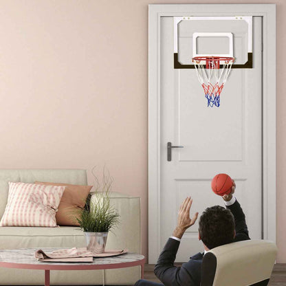 Over-the-Door Mini Basketball Hoop with Basketball and 2 Nets