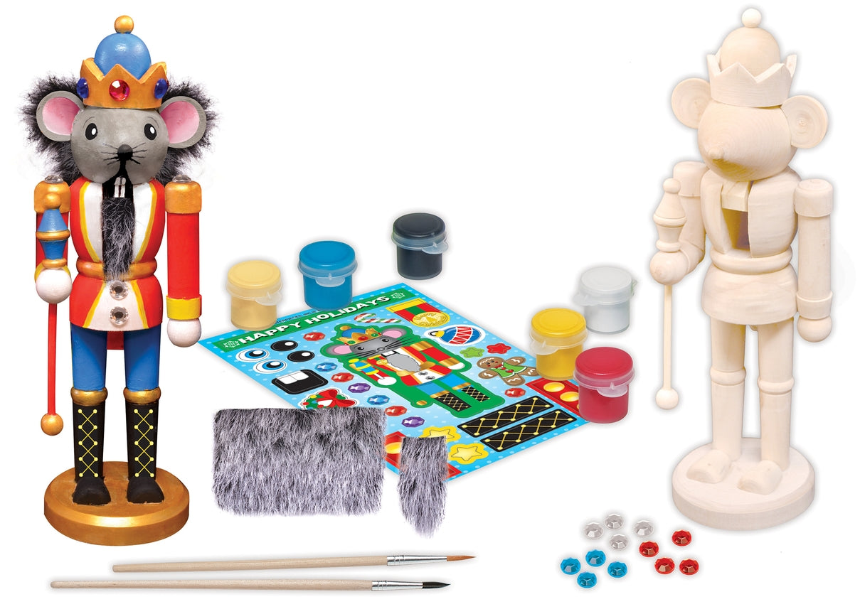 Nutcracker Mouse King Wood Craft & Paint Kit | Ages 4+ | Dr. Toy Winner - Niksstuff