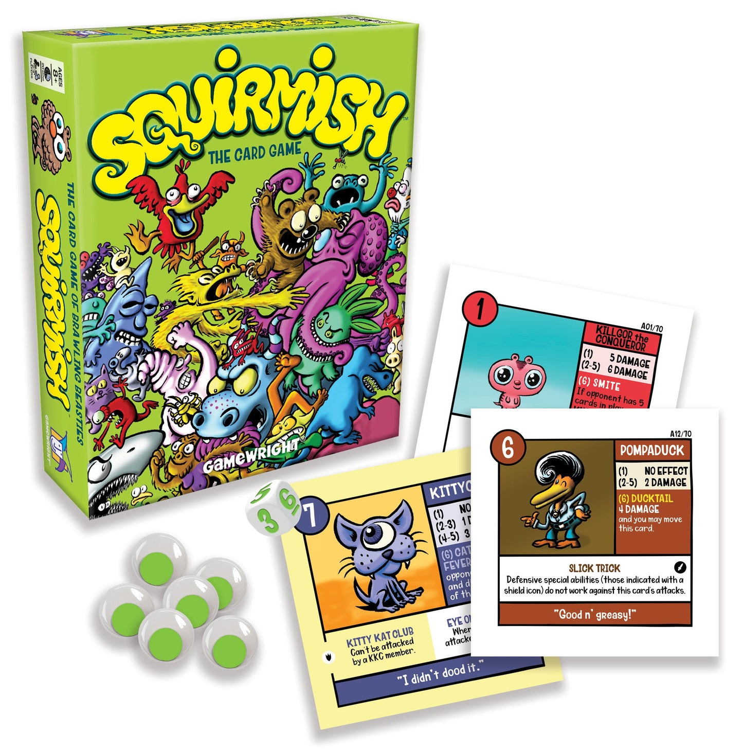 Squirmish – The Card Game of Brawling Beasties | 2-4 Players, Ages 10+