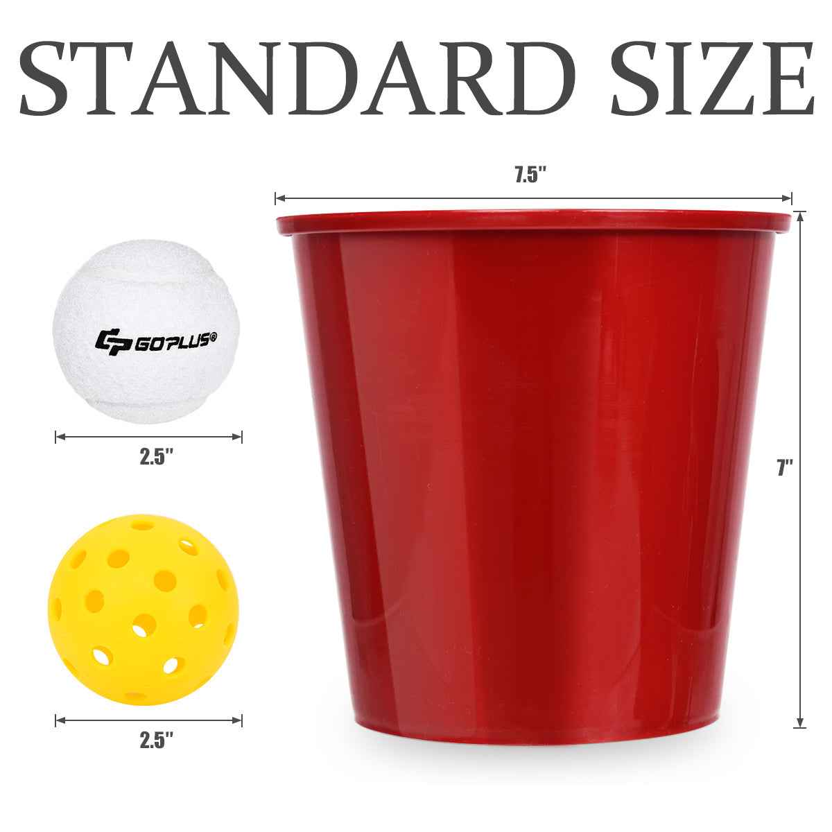 Yard Pong Giant Pong Game Set | 12 Buckets, 2 Balls & Carry Bag | All Ages