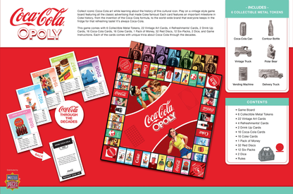 Coca-Cola Opoly Board Game | Monopoly-Style Retro Collector's Game - Niksstuff