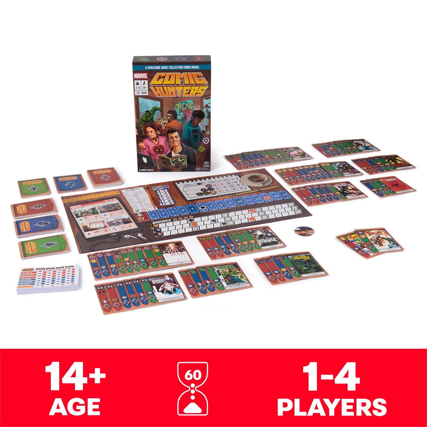 Marvel Comic Hunters – Comic Collecting Strategy Card Game | 1-4 Players, Ages 14+