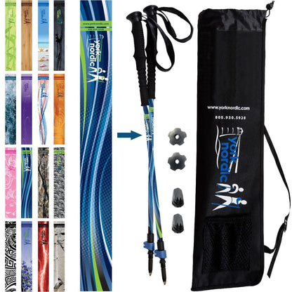 York Nordic Casual Trek Hiking & Walking Poles – Trek Grip with Flip Locks
