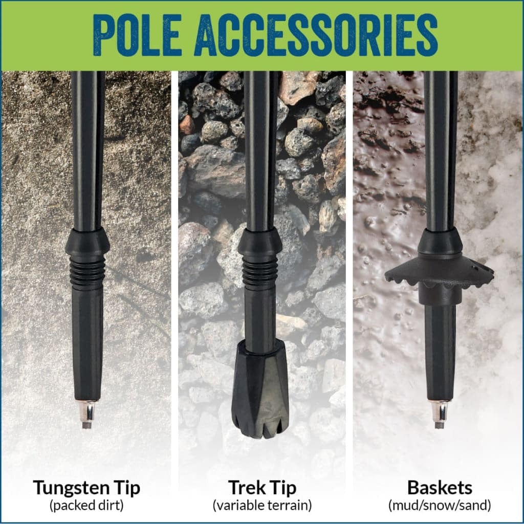 York Nordic Casual Trek Hiking & Walking Poles – Trek Grip with Flip Locks