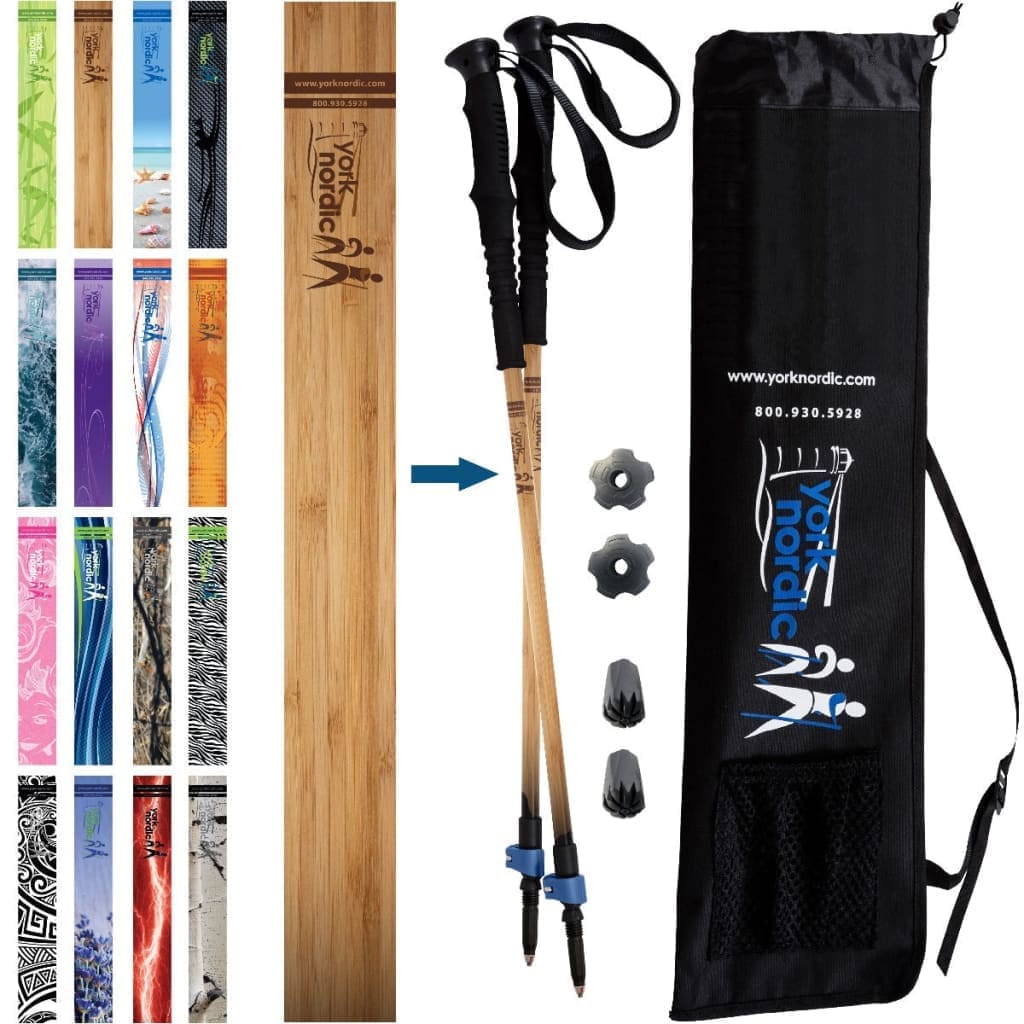 York Nordic Casual Trek Hiking & Walking Poles – Trek Grip with Flip Locks