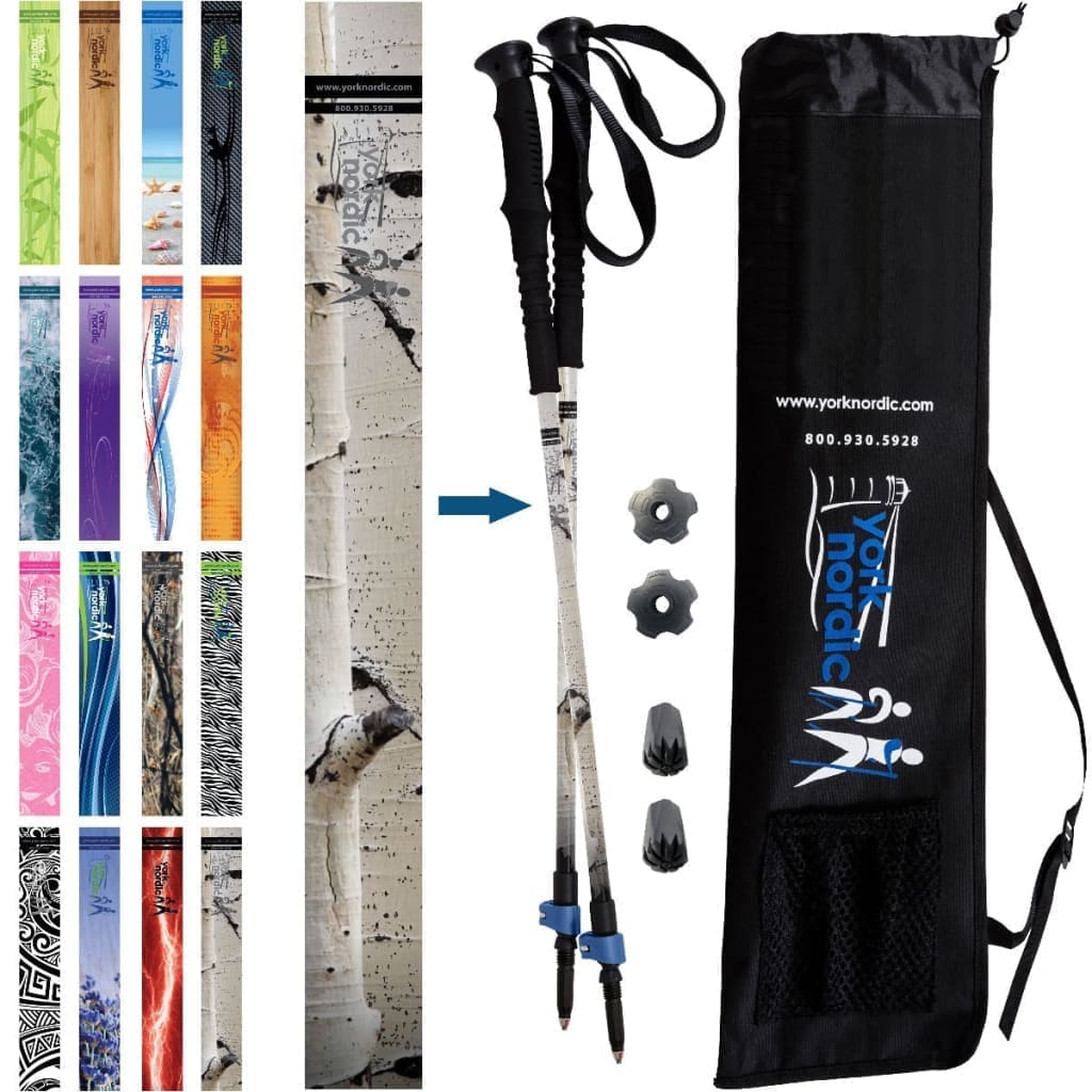 York Nordic Casual Trek Hiking & Walking Poles – Trek Grip with Flip Locks