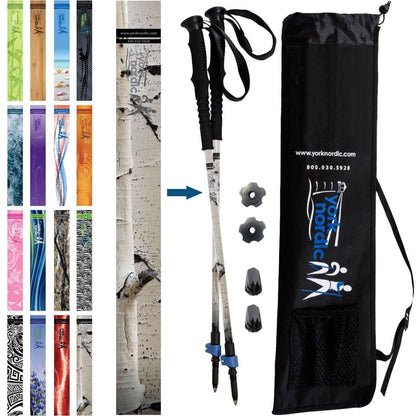 York Nordic Casual Trek Hiking & Walking Poles – Trek Grip with Flip Locks