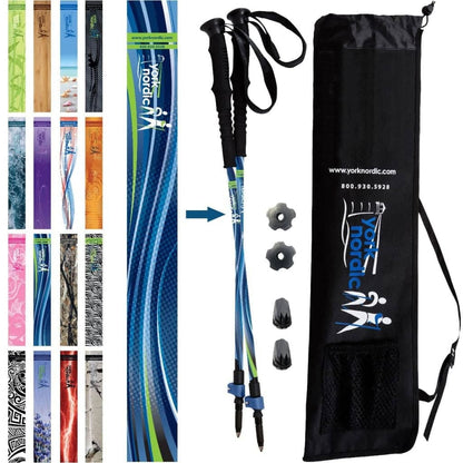 York Nordic Casual Trek Hiking & Walking Poles – Trek Grip with Flip Locks