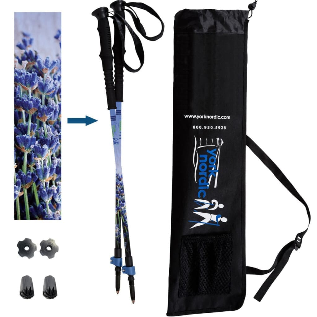 York Nordic Casual Trek Hiking & Walking Poles – Trek Grip with Flip Locks