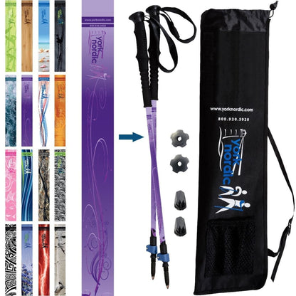 York Nordic Casual Trek Hiking & Walking Poles – Trek Grip with Flip Locks