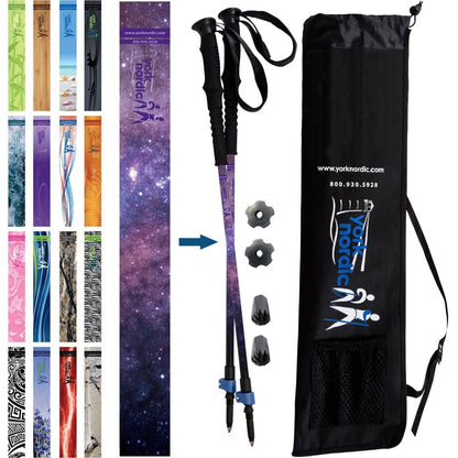 York Nordic Casual Trek Hiking & Walking Poles – Trek Grip with Flip Locks