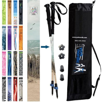 York Nordic Casual Trek Hiking & Walking Poles – Trek Grip with Flip Locks