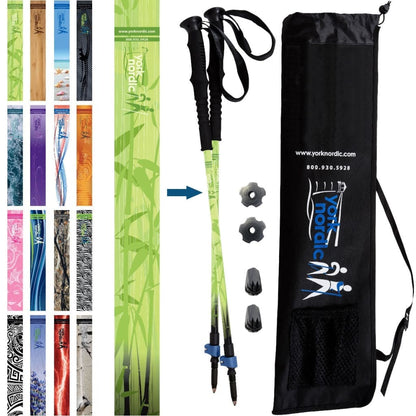 York Nordic Casual Trek Hiking & Walking Poles – Trek Grip with Flip Locks