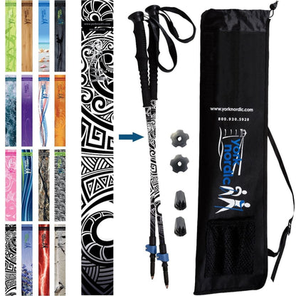 York Nordic Casual Trek Hiking & Walking Poles – Trek Grip with Flip Locks