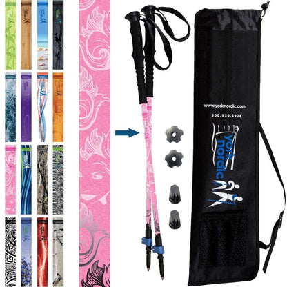 York Nordic Casual Trek Hiking & Walking Poles – Trek Grip with Flip Locks