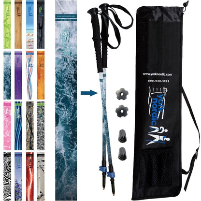 York Nordic Casual Trek Hiking & Walking Poles – Trek Grip with Flip Locks