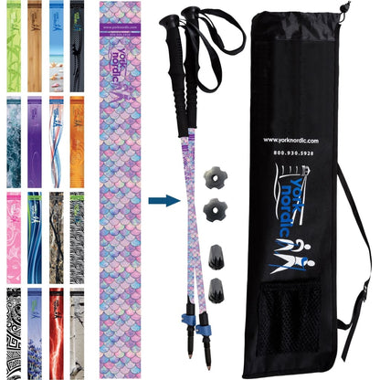 York Nordic Casual Trek Hiking & Walking Poles – Trek Grip with Flip Locks