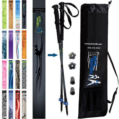 York Nordic Casual Trek Hiking & Walking Poles – Trek Grip with Flip Locks