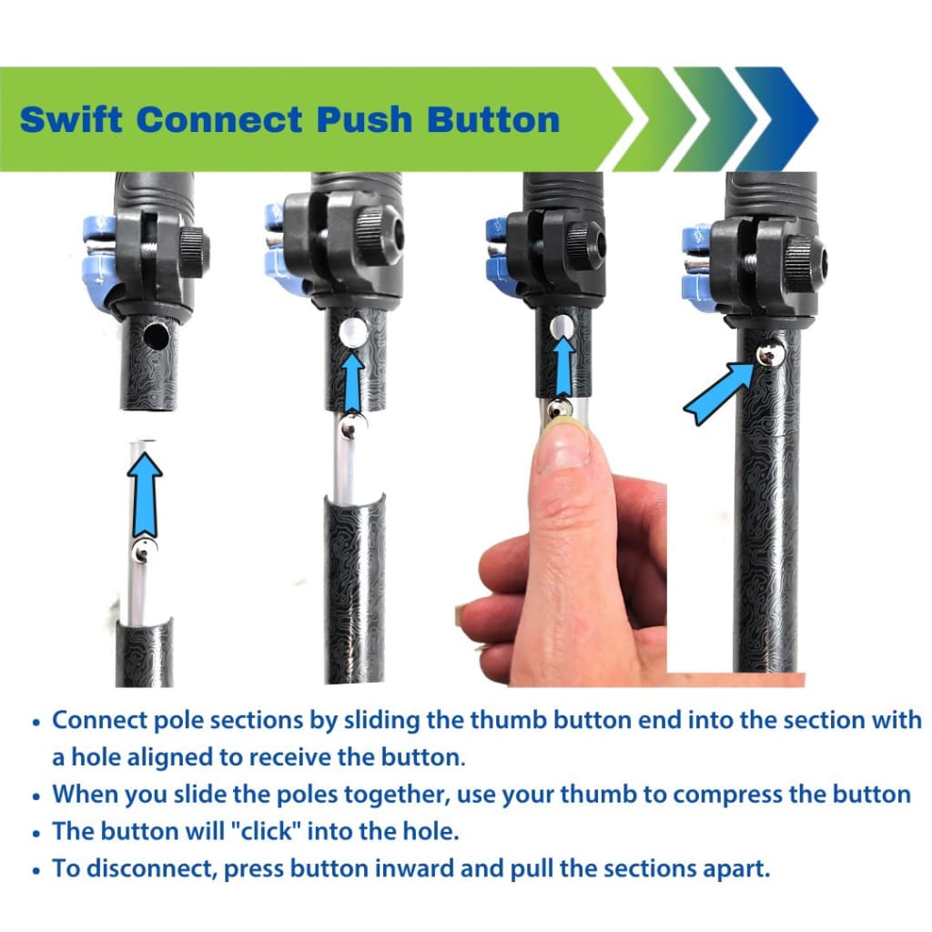 York Nordic Motivator Super Duty Walking Poles – XL Patented Grip, Swift Connect, Big & Tall