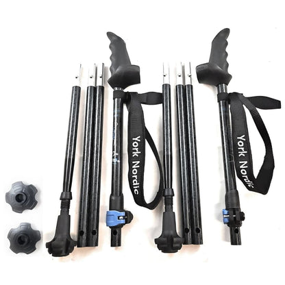 York Nordic Motivator Super Duty Walking Poles – XL Patented Grip, Swift Connect, Big & Tall