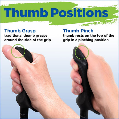York Nordic Motivator Super Duty Walking Poles – XL Patented Grip, Swift Connect, Big & Tall
