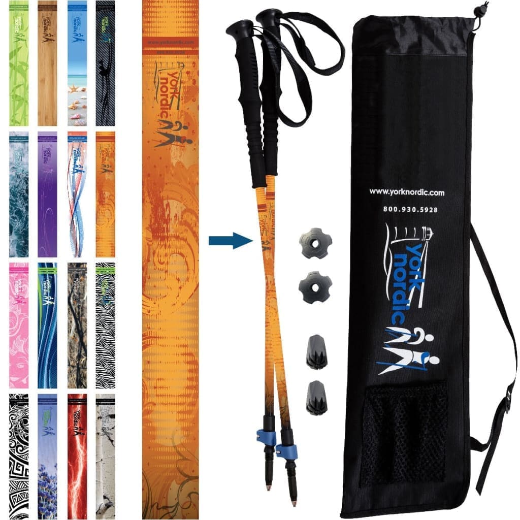 York Nordic Casual Trek Hiking & Walking Poles – Trek Grip with Flip Locks