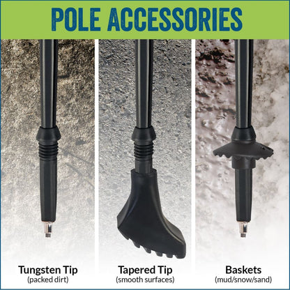 York Nordic Official Walking Poles | True Nordic Glove Grip | 29 Designs | Up to 6'4" - Niksstuff