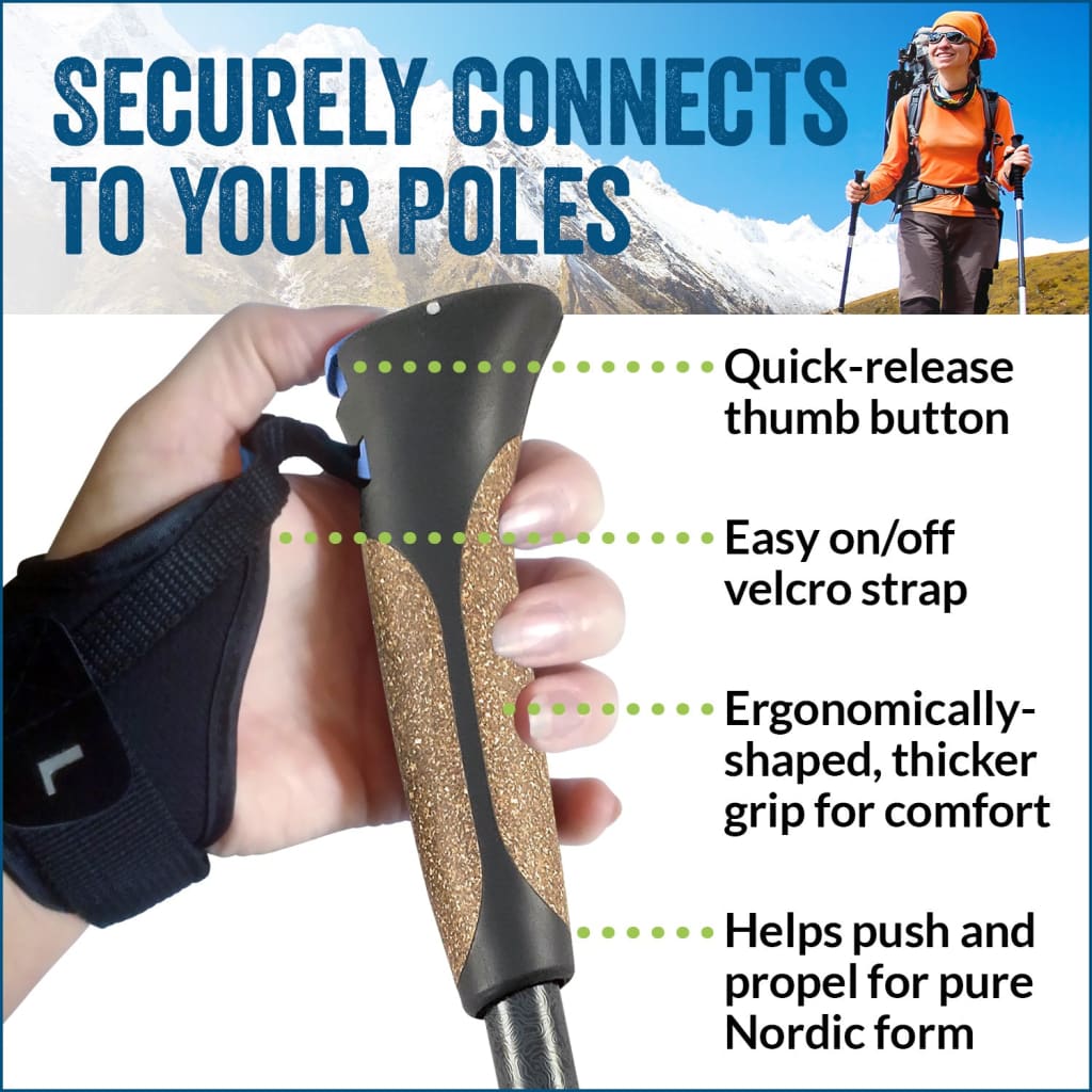 York Nordic Official Walking Poles | True Nordic Glove Grip | 29 Designs | Up to 6'4" - Niksstuff