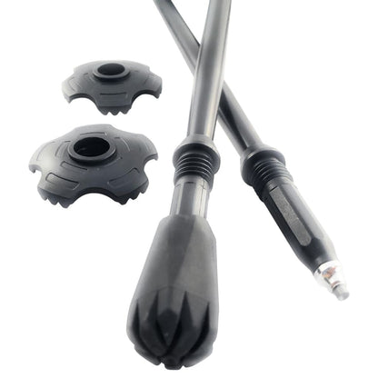 York Nordic Travel Folding Walking & Hiking Poles | Folds to 13.5" | 3 Sizes | Nordic or Trek Grip - Niksstuff