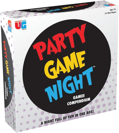 Party Game Night Games Compendium | 4 Games in 1 | 400 Cards + Jumbo Die | 2+ Players | Ages 12+