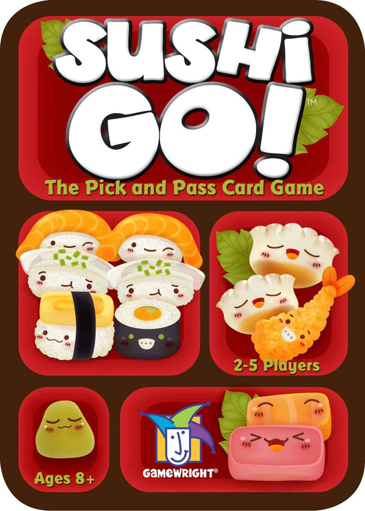 Sushi Go! The Pick and Pass card game box with sushi character card art